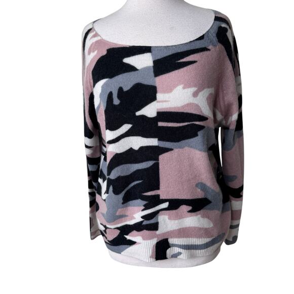 SKULL CASHMERE Scout Pink Gray Camo Cashmere Sweater XS - Picture 10 of 10